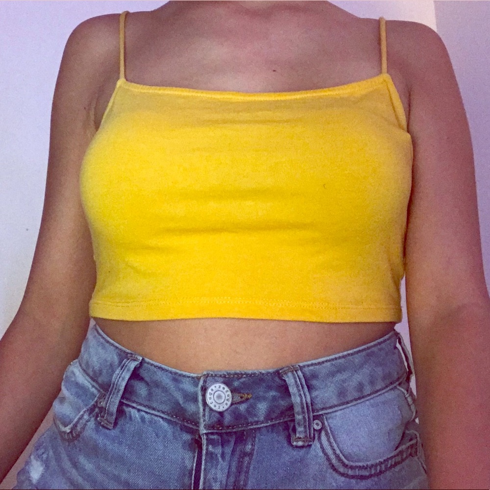 Yellow cropped top